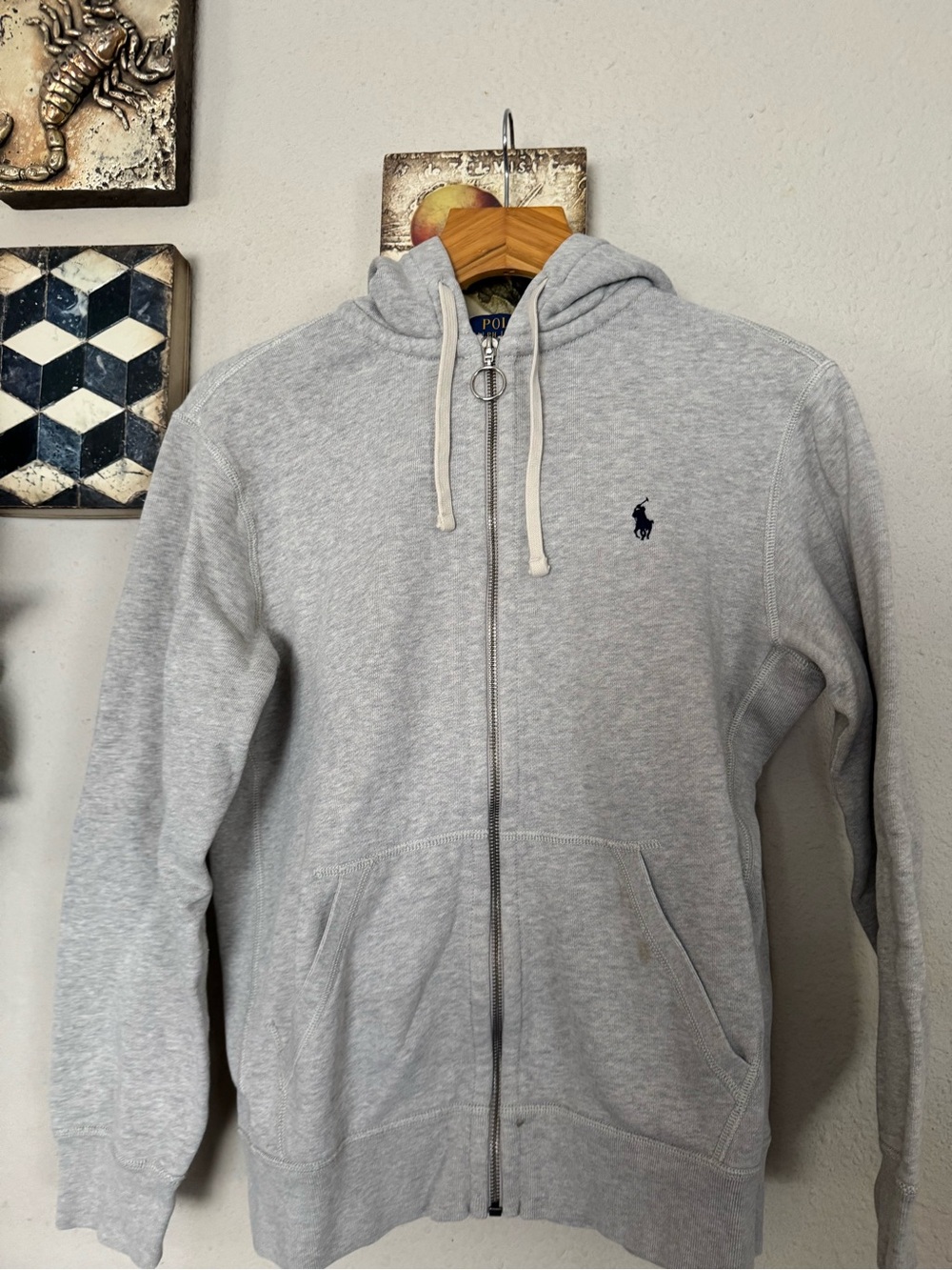 Polo by Ralph Lauren Light Gray Zip-Up Hoodie